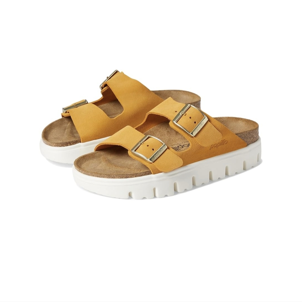 Birkenstock Arizona Chunky platform sandal - apricot suede